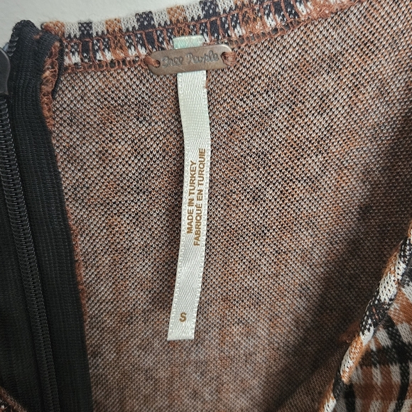 Free People Oxford Plaid Wide-Leg Jumpsuit Size S - Picture 7 of 11